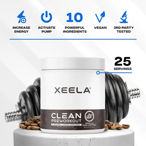 Miniatura 2 de XEELA Preentrenamiento - Limpio y probado - Sin nerviosismo, seguro y natural - Aumenta la energía termogénica, la concentración y la resistencia