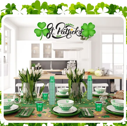 Miniatura 4 de Gerrii 100 vasos de chupito de 2 onzas para el día de San Patricio, desechables de plástico, regalos de fiesta de San Patricio para cumpleaños