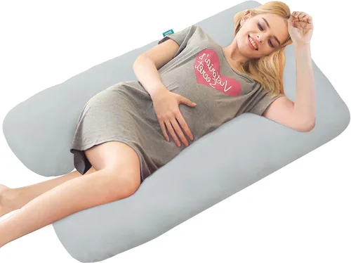 Miniatura 5 de Funda de almohada de embarazo en forma de U 100% algodón (solo funda de almohada), funda de repuesto súper suave que se adapta a la mayoría