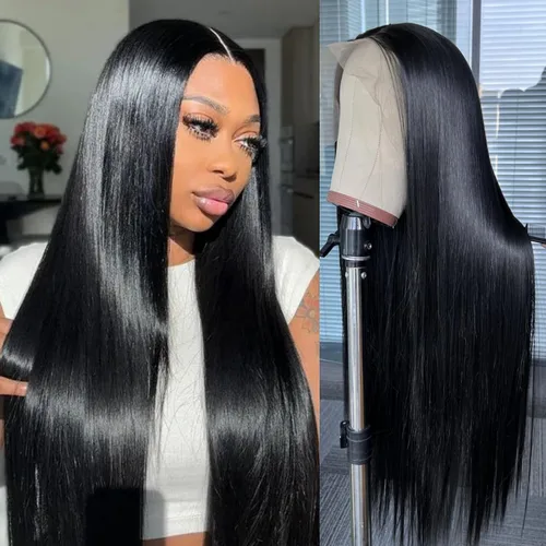 Miniatura 22 de SAPPHIREWIGS Peluca de cabello lacio natural color marrón rojizo #350, sin enredos, línea capilar natural 6 × 13, parte de libertad de encaje