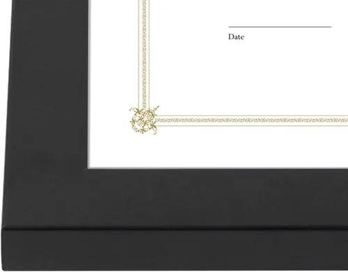 Miniatura 7 de Golden State Art, Marco de aluminio para certificado de 8.5 x 11 pulgadas, marcos de diploma de metal para documentos de 8.5 x 11 pulgadas, parte