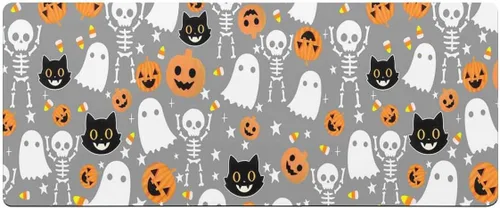 Miniatura 7 de Tapete de baño gris de Halloween para bañera, antideslizante, de secado rápido y absorbente, tierra de diatomeas, fregadero, dormitorio, cocina