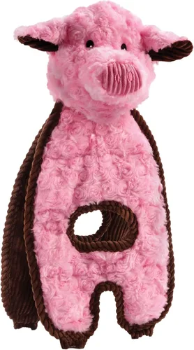 Miniatura 7 de Outward Hound de Charming Pet - Juguete de felpa para perro con conejo chillón sin relleno Tugs Bunny