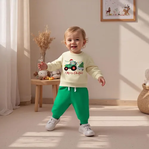 Miniatura 180 de Conjunto de camisa larga y divertida para bebé niño y niña, ropa de primera Navidad, 6, 12, 18, 24 meses, 2T