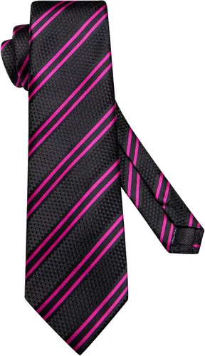 Miniatura 118 de Hi-Tie Corbata clásica de cachemira para hombre con pañuelo y gemelos a cuadros