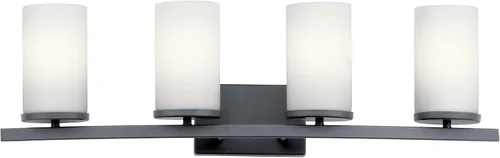 Miniatura 48 de Kichler Crosby 45495NI - Aplique de pared de 9.25 pulgadas en níquel cepillado, 1 luz contemporánea para pasillo o baño con cristal de ópalo