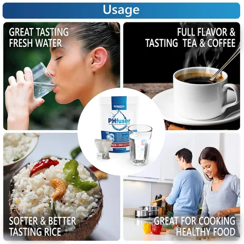 Miniatura 5 de PHfuser Bolsa de filtración de agua alcalina para tu botella, tarro, olla, taza de café/té, jarra, jarra, recipiente – Sistema de purificación