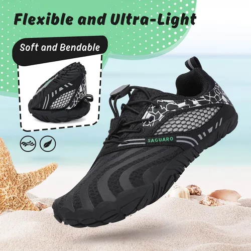 Miniatura 5 de SAGUARO Zapatos de agua para niños y niñas, de secado rápido, zapatos deportivos ligeros (niños pequeñosniños grandes), Negro