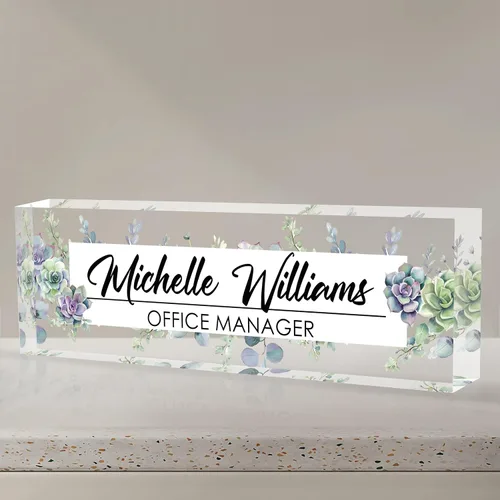 Miniatura 24 de Placa de nombre personalizada para escritorio, placa de nombre de escritorio personalizada, placa de nombre acrílica, accesorios de escritorio