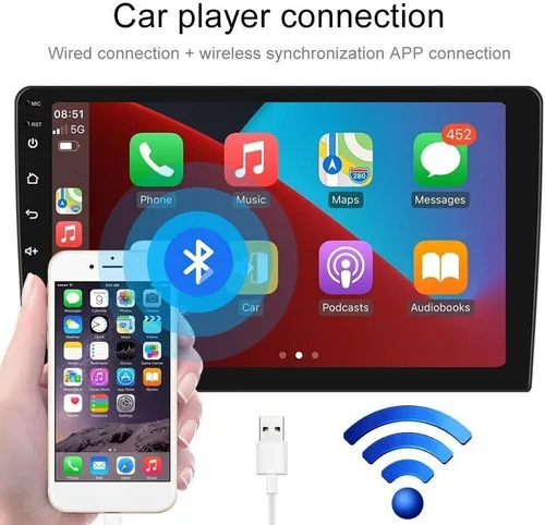Miniatura 8 de Estéreo de coche doble DIN Android 13 para GMC Yukon para Chevy Tahoe Suburban 07-12 para CarPlay Radio estéreo GPS 2+32G