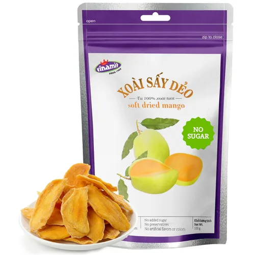Miniatura 25 de Vinamit Fruta de Guanábana Seca Suave con Chile Bolsa de 3.5 oz Aperitivos de Fruta Exótica Masticables Vegano, Sin Gluten, Sin OMG Alto