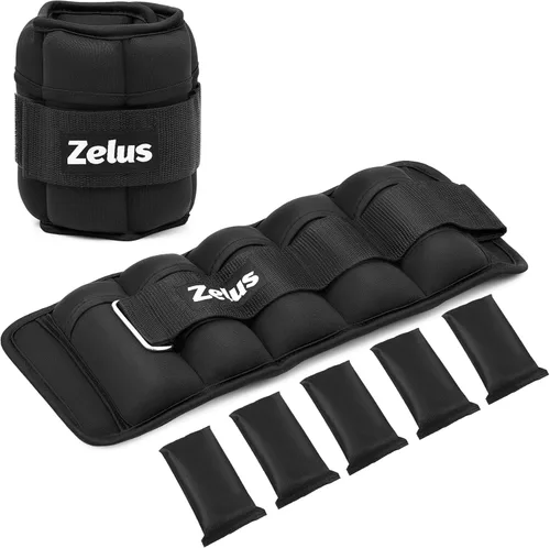 Miniatura 12 de ZELUS - 1 par de pesas de tobillo ajustables, correas de peso para piernas modularizadas de 2, 4, 6, 8, 10 libras para mujeres y hombres, juego