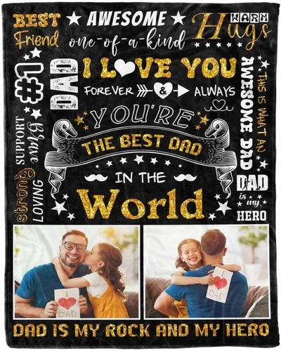Miniatura 31 de D-Story Mantas personalizadas con imágenes para un papá, para el Día del Padre, mantas con imágenes personalizadas, regalos para el Día del Padre