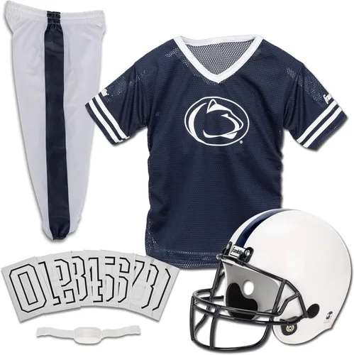 Miniatura 17 de Franklin Sports NCAA - Conjunto de uniforme de fútbol americano para niños, camiseta de fútbol universitario, casco + pantalones para niños y niñas