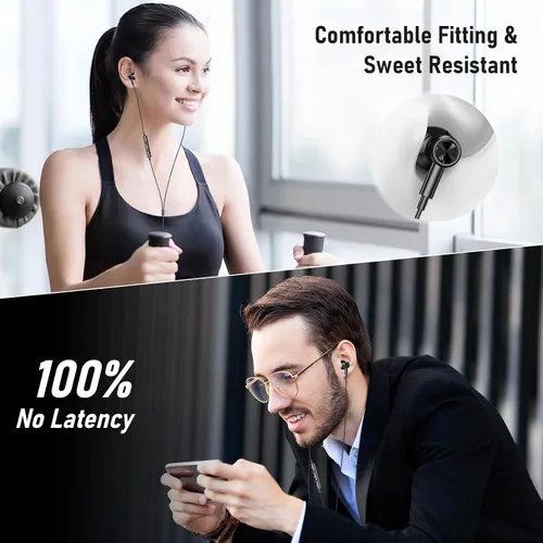 Miniatura 5 de Auriculares USB C magnéticos con cable para iPhone 17 Pro Max 16 15 16e aislamiento de ruido en la oreja auriculares con micrófono tipo C