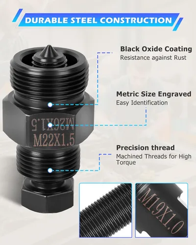 Miniatura 3 de DAYUAN Extractor de volante de motocicleta con 10 unidades de diferentes tamaños de extractores, compatible con motores pequeños en motocicletas