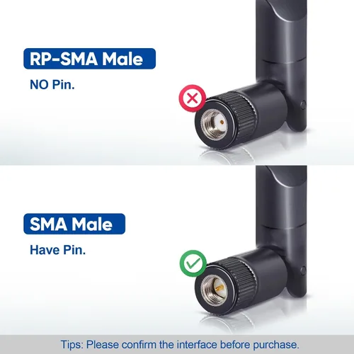 Miniatura 3 de Bingfu Antena de doble banda WiFi 2.4GHz 5GHz 5.8GHz 8dBi SMA macho (paquete de 2) para cámara IP de seguridad inalámbrica Vedio Grabadora