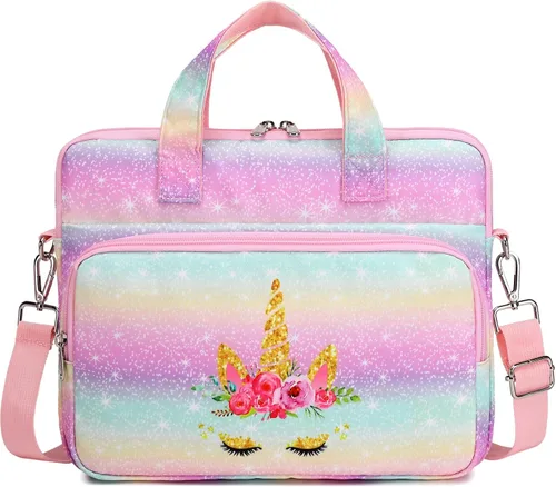 Miniatura 8 de Funda de transporte para tableta infantil Octsky - Bolsa protectora de 12.5 pulgadas con correa para el hombro, forro suave