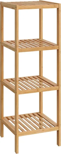 Miniatura 10 de SONGMICS Estantería de almacenamiento de bambú, estantería de 5 niveles, multifuncional, en la entrada, baño, sala de estar, balcón, cocina, 10.2 x