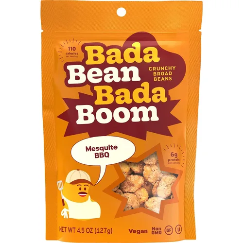 Miniatura 8 de Bada Bean Bada Boom, Bocadillos Crujientes de Habas Tostadas (Fava), Alto en Proteína, Vegano, Sin Gluten - Paquetes de 110 Calorías, Sabor Ala