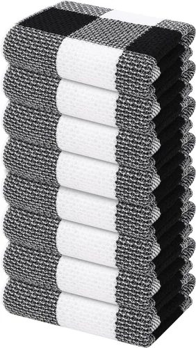 Miniatura 17 de Mordimy Toallas de cocina 100% algodón con tejido de gofre, 13 x 28 pulgadas, paños de cocina súper suaves y absorbentes para secar platos, paquete