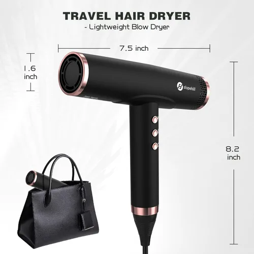 Miniatura 6 de slopehill Secador de Cabello Iónico Profesional con Difusor - Ligero, Compacto, Potente y Rápido Secador de Salón con Motor sin Escobillas de Alta