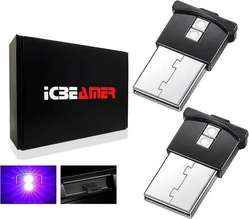 Miniatura 55 de ICBEAMER Smart USB 1-Paquete (Azul) Luz de Noche LED Automática Plug-in Miniatura para Coche, Van, Pickup, Camión, Interior, Maletero, Iluminación
