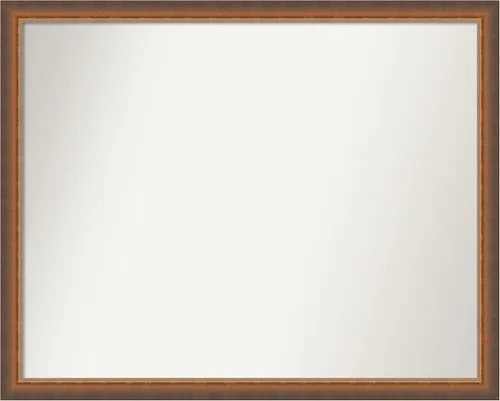 Miniatura 7 de Amanti Art Espejo de pared de madera no biselada (29 x 40 pulgadas), marco de bronce antiguo, espejo de baño bronce, XL