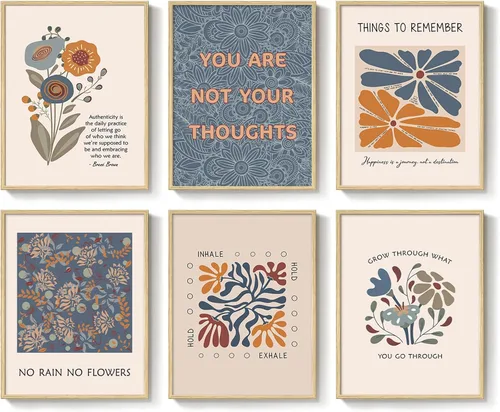Miniatura 10 de Arte de pared verde salvia para pared, terapia de oficina, lienzo para decoración de pared, póster motivacional, citas inspiradoras, impresiones