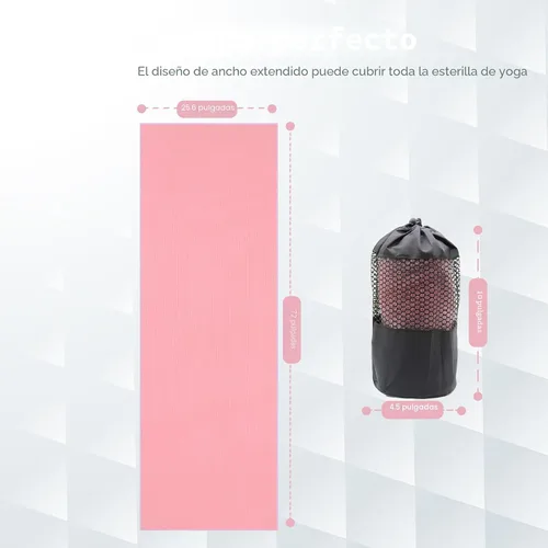 Miniatura 8 de Eunzel Paquete de 2 toallas de yoga caliente con punto de agarre, tapete de yoga antideslizante Towe absorbente de sudor para yoga caliente, bikram