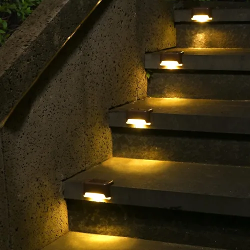 Miniatura 13 de SOLPEX - Juego de 16 luces solares para cercas al aire libre, luces impermeables LED para escalones solares para escaleras al aire libre, terraza