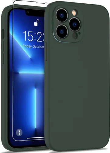 Miniatura 109 de DEENAKIN Funda de silicona compatible con iPhone 12 con protector de pantalla, mejora la protección de la cámara, funda protectora suave y flexible