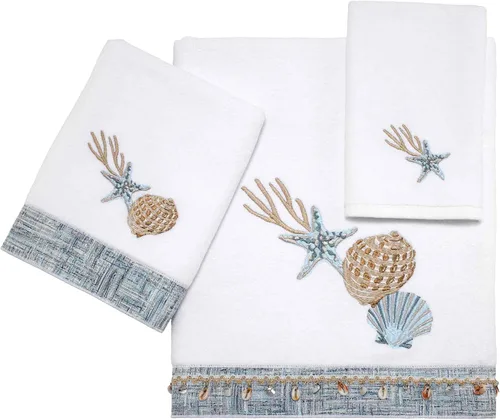 Miniatura 9 de Avanti Linens - Juego de toallas de 3 piezas, toallas de algodón suaves y absorbentes (colección Caicos)