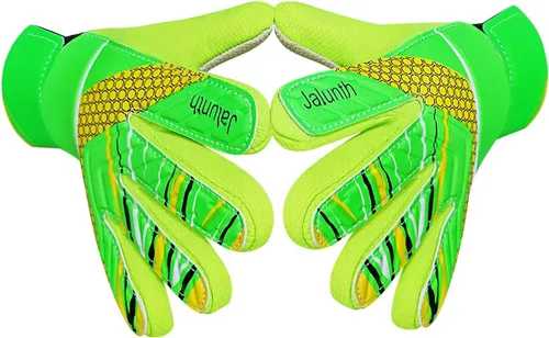 Jalunth Guantes de Portero de Fútbol para Niños y Jóvenes, Guantes de Guardameta Jugador de Campo para Niños y Niñas, Palma de Látex Antideslizante