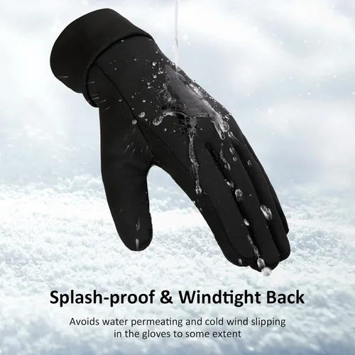 Miniatura 5 de Guantes de ciclismo cálidos de invierno para hombre, pantalla táctil térmica, ligeros, para clima frío, guantes para mujer, antideslizantes