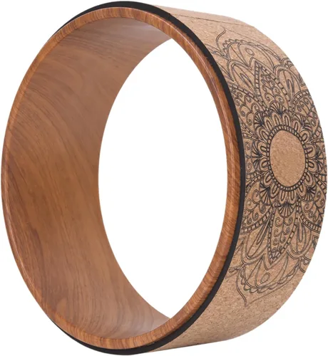 Miniatura 10 de Rueda de yoga de goma sintética de alta densidad para estiramiento y flexibilidad para ayudar a dolores de espalda y tensión, desgarro, diseño