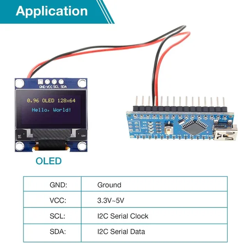 Miniatura 4 de Frienda Módulo de pantalla OLED I2C Controlador de pantalla OLED IIC I2C Tabellone Seriale con pantalla Auto-Luminoso Compatible con Blanco