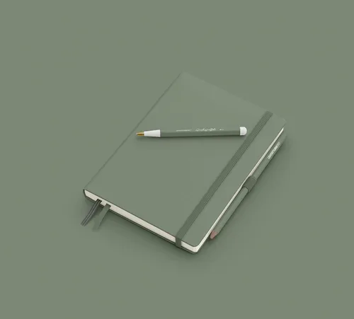 Miniatura 2 de LEUCHTTURM1917 - Cuaderno de tapa dura mediano A5 con 251 páginas numeradas para escritura y diario (oliva, con puntos)