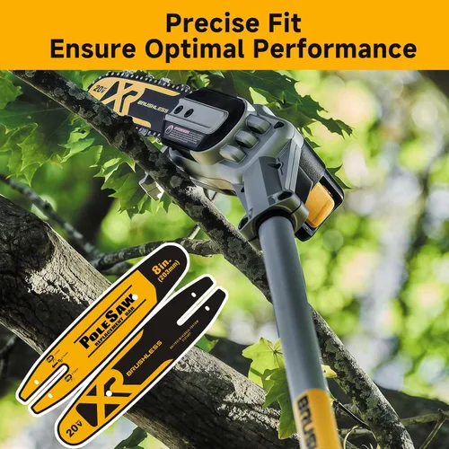 Miniatura 5 de Barra de motosierra de 8 pulgadas de repuesto para sierra de poste DeWalt 20V Max y motosierra compatible con DCPS620B, DCPS620M1, DCCS623B