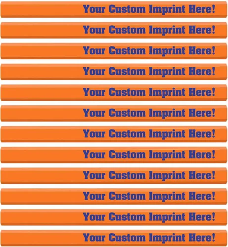 Miniatura 11 de Express Pencils Lápiz de carpintero personalizado azul brillante con tu nombre, logotipo o mensaje, paquete de 12 unidades, fabricado en Estados