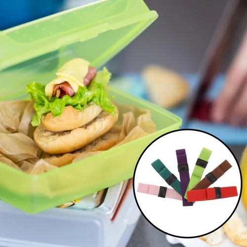 Miniatura 8 de UPKOCH Correas elásticas ajustables para contenedores de almuerzo, circunferencia de 4.72 a 6.70 pulgadas, ajuste universal, correas de fijación