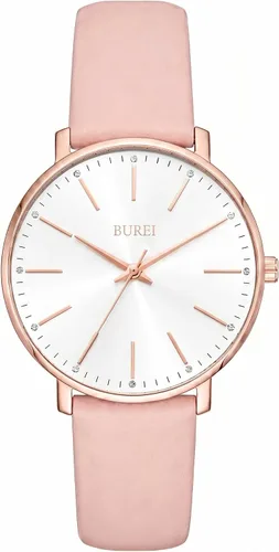 Miniatura 12 de BUREI Relojes de Pulsera para Mujer, Analógicos, Minimalistas, de Cuero, Cuarzo, Impermeables