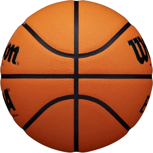 Miniatura 4 de Wilson NCAA Evo NXT Balones de Baloncesto Oficiales para Juegos en Interiores - Tamaños 6 y 7 Negro/Naranja