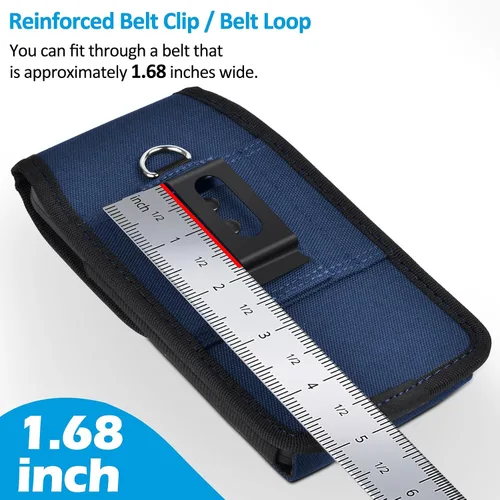 Miniatura 6 de Funda para teléfono celular con tarjetero y clip para cinturón para hombres para iPhone 17 Pro Max, Samsung Galaxy S25 S24 S23 S22 S21 S20 Ultra A16