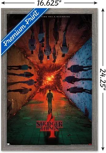 Miniatura 3 de Trends International Netflix Stranger Things: Temporada 4 - Póster de presentación con el grupo, para pared, de una hoja, 14.725 x 22.375 pulgadas