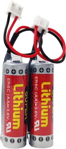 Miniatura 2 de MAXELL ER6C AA 3.6V 1800mAh PLC Batería para FX F2-40BL con enchufe (paquete de 5)