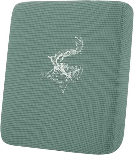 Miniatura 77 de hyha Fundas impermeables para cojines de sofá para mascotas, funda antideslizante para asiento de sofá para perros lavable, tela de jacquard Gris