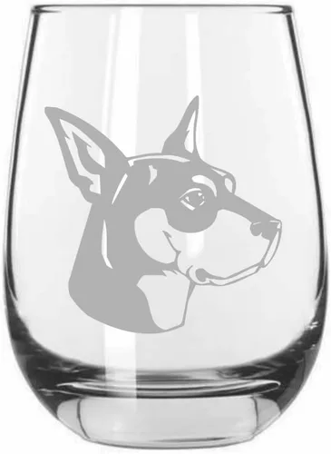 Miniatura 342 de Sakhalin Husky Dog - Copa de vino grabada personalizada de 15.25 onzas sin tallo
