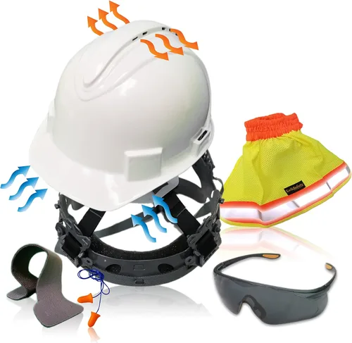 Miniatura 18 de KwikSafety - Charlotte, NC - Sombreros duros [Ala completa, estilo gorra, estilo de escalada] Tipo 1, Clase C ANSI OSHA Negro (Premium)