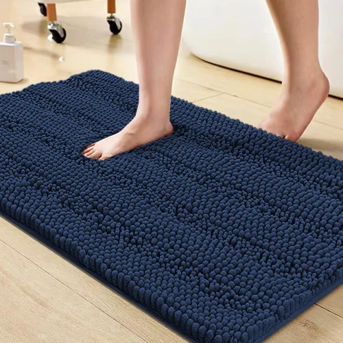 Miniatura 171 de Turquoize Alfombras de Baño de Chenilla Peludas Alfombra de Baño Antideslizante Gruesas Alfombras Peludas para Baño Chenilla Juego de Alfombra